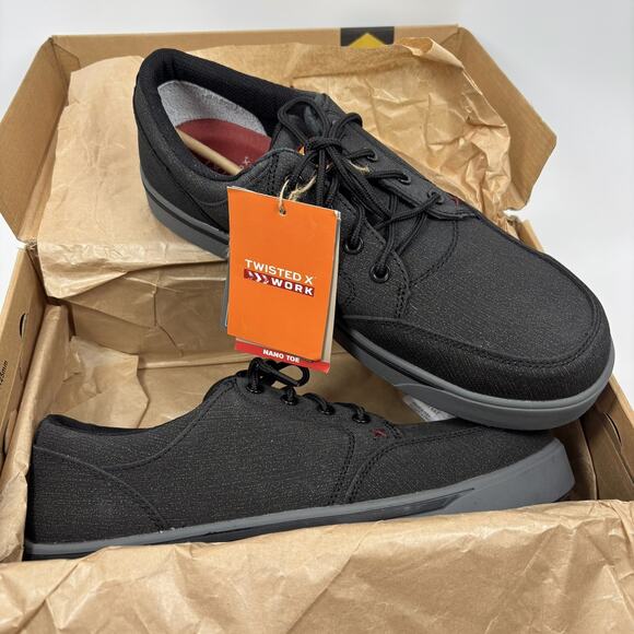 Nw Twisted X Work Kicks Nano Toe Shoes Mens 10.5 W Wide Leather Composite Safety - Picture 4 of 7